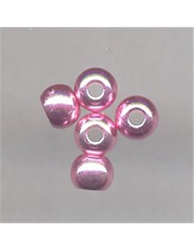 Brass Beads - Light Pink - metalic