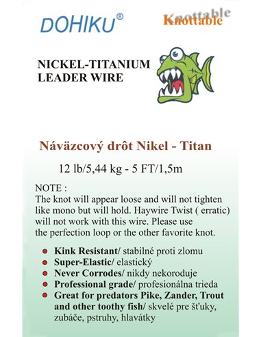 Leader wire, Nickel - Titanium