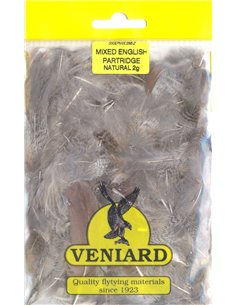 Partridge feathers - Natural mix, 2g