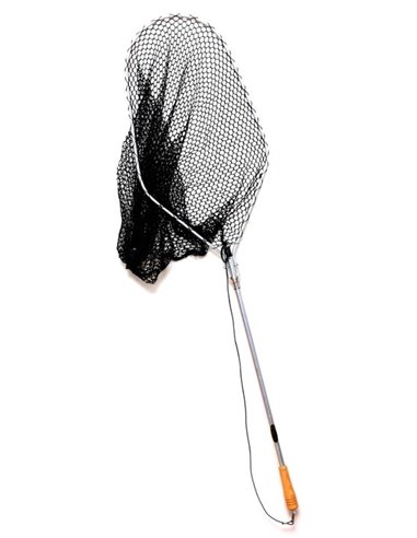 Folding landing net head with magnetic holder