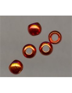 Brass Beads Special - Orange-red