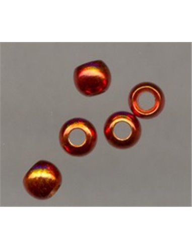 Brass Beads Special - Orange-red