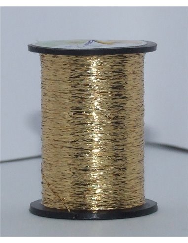 Ribbed Gold Tinsel +fiber monofil