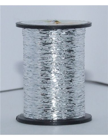 Ribbed Silver Tinsel +fiber monofil